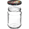 250 ml twist off "Quarter"" glass jar with coloured lid Ø66 - 6 pcs. - 4 ['jars with screw caps', ' twist-off jars', ' jam jars', ' compote jars', ' preserves', ' salad jars', ' decorative screw caps']
