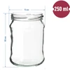 250 ml twist off "Quarter"" glass jar with coloured lid Ø66 - 6 pcs. - 7 ['jars with screw caps', ' twist-off jars', ' jam jars', ' compote jars', ' preserves', ' salad jars', ' decorative screw caps']