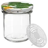 346 ml jar with a twist-off lid and a pressing element - 6 pcs - 5 ['jars', ' small jars', ' jar', ' glass jar', ' glass jars', ' jar with lid', ' jars for preserves', ' canning jars', ' jars for spices', ' jam jar', ' jar for jam', ' honey jar', ' jar for honey', ' pusher plate', ' preserves pusher plate', ' jar pusher plate']