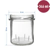 346 ml jar with a twist-off lid and a pressing element - 6 pcs - 8 ['jars', ' small jars', ' jar', ' glass jar', ' glass jars', ' jar with lid', ' jars for preserves', ' canning jars', ' jars for spices', ' jam jar', ' jar for jam', ' honey jar', ' jar for honey', ' pusher plate', ' preserves pusher plate', ' jar pusher plate']