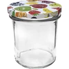 346 ml twist-off jar with coloured lids - 6 pcs - 3 ['for preserves', ' for jam', ' for fruit preserves', ' for plum jam', ' plum', ' peach', ' fruit', ' for chia dessert', ' sour cherry jam']