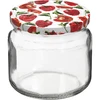 370 ml twist off jar with coloured lid fi 82/6 -6pcs - 4 ['jars', ' small jars', ' jar', ' glass jar', ' glass jars', ' jar with lid', ' jars for preserves', ' canning jars', ' jars for spices', ' jam jar', ' jar for jam', ' honey jar', ' jar for honey ']