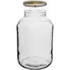 4l twist off glass jar with coloured lid Ø100 and fork or tongs - 3 ['jar', ' glass jar', ' jar with lid', ' jar for pickled cucumbers', ' jar for cucumbers', ' liqueur jar', ' jar for liqueurs', ' jar with tongs', ' cucumber tongs', ' kitchen tongs']