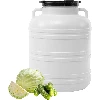 60l Barrel / Drum with handles , white colour - 3 ['barrel for cabbage', ' pickling barrel', ' pickling barrel', ' silage', ' cabbage', ' cucumber', ' barrel with lid']