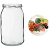 900 ml twist-off jar with coloured Ø82/6 lid - 6 pcs - 13 ['pickling jars', ' for pickling', ' for preserves', ' jars with decorative cap', ' for preserves']
