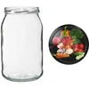 900 ml twist-off jar with coloured Ø82/6 lid - 6 pcs - 12 ['pickling jars', ' for pickling', ' for preserves', ' jars with decorative cap', ' for preserves']