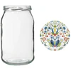 900 ml twist-off jar with coloured Ø82/6 lid - 6 pcs - 10 ['pickling jars', ' for pickling', ' for preserves', ' jars with decorative cap', ' for preserves']