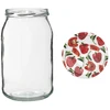 900 ml twist-off jar with coloured Ø82/6 lid - 6 pcs - 8 ['pickling jars', ' for pickling', ' for preserves', ' jars with decorative cap', ' for preserves']