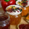 Ø66/4 twist-off lid, fruit on white background - 10 pcs - 5 ['twist-off lids for jars', ' lids for jars', ' jar lids', ' fruit pattern lids', ' lids with fruit', ' decorative jar lids', ' jar lids with 4 catches', ' lids with safety button', ' jam lids', ' fruit preserve lids', ' stewed fruit drink lids']