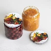 Ø82/6 twist-off lid, fruit on white background - 10 pcs - 5 ['twist-off lids for jars', ' lids for jars', ' jar lids', ' fruit pattern lids', ' lids with fruit', ' decorative jar lids', ' jar lids with 6 catches', ' lids with safety button', ' jam lids', ' fruit preserve lids', ' stewed fruit drink lids']
