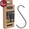 S-shaped hooks for smoking - 140 mm, Ø 3 mm, 5 pcs  - 1 ['hook for smoking', ' hook for smoking meat', ' hook for smoking processed meat', ' hook for processed meat', ' smoking hooks', ' stainless hooks', ' S-shaped smoking hooks', ' hook set', ' hooks for smoker', ' hooks for meat drying', ' hooks for cheese', ' classic hooks', ' hooks with conical tip']