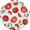 Tomato-patterned Ø82/6 lids -  10 pcs  - 1 ['white lid', ' colourful tomato pattern', ' pasteurisation', ' process control', ' storage', ' Tomatoes size Ø82', ' larder decoration', ' lids for pasteurisation', ' vegetable lids', ' tomato lids']
