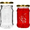 Twist off jar, 300 ml, with “Fruit” print and Ø66/4 lid - 6 pcs. - 4 ['printed jars', ' decorative jars', ' jars with screw caps', ' preserving jars', ' elegant jars', ' jam jars', ' printed jar', ' graphic jar', ' preserving jars', ' pantry jars', ' TO jar', ' twist-off jar']
