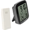 Weather station RCC – Electronic, wireless, sensor, black  - 1 ['electronic thermometer with clock', ' thermometer with external sensor', ' thermometer with alarm clock', ' black weekend', ' weather station', ' meteorological station']