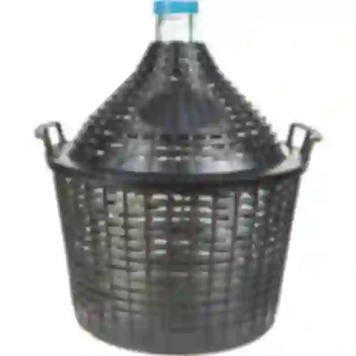 15 L wine demijohn in a plastic basket