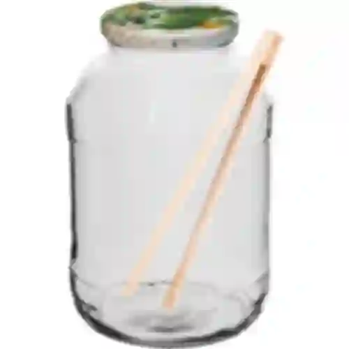 2l twist off glass jar with coloured lid Ø82/6 and tongs