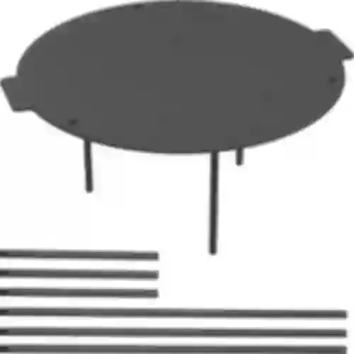 Grill pan, cast iron, 44 cm diameter