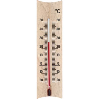 A room thermometer with a pattern (-20°C to +50°C) 15cm, natural