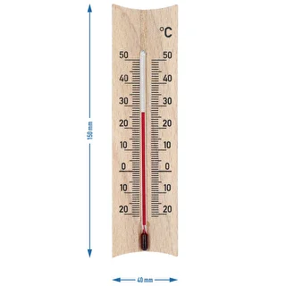 A room thermometer with a pattern (-20°C to +50°C) 15cm, natural – photo 5