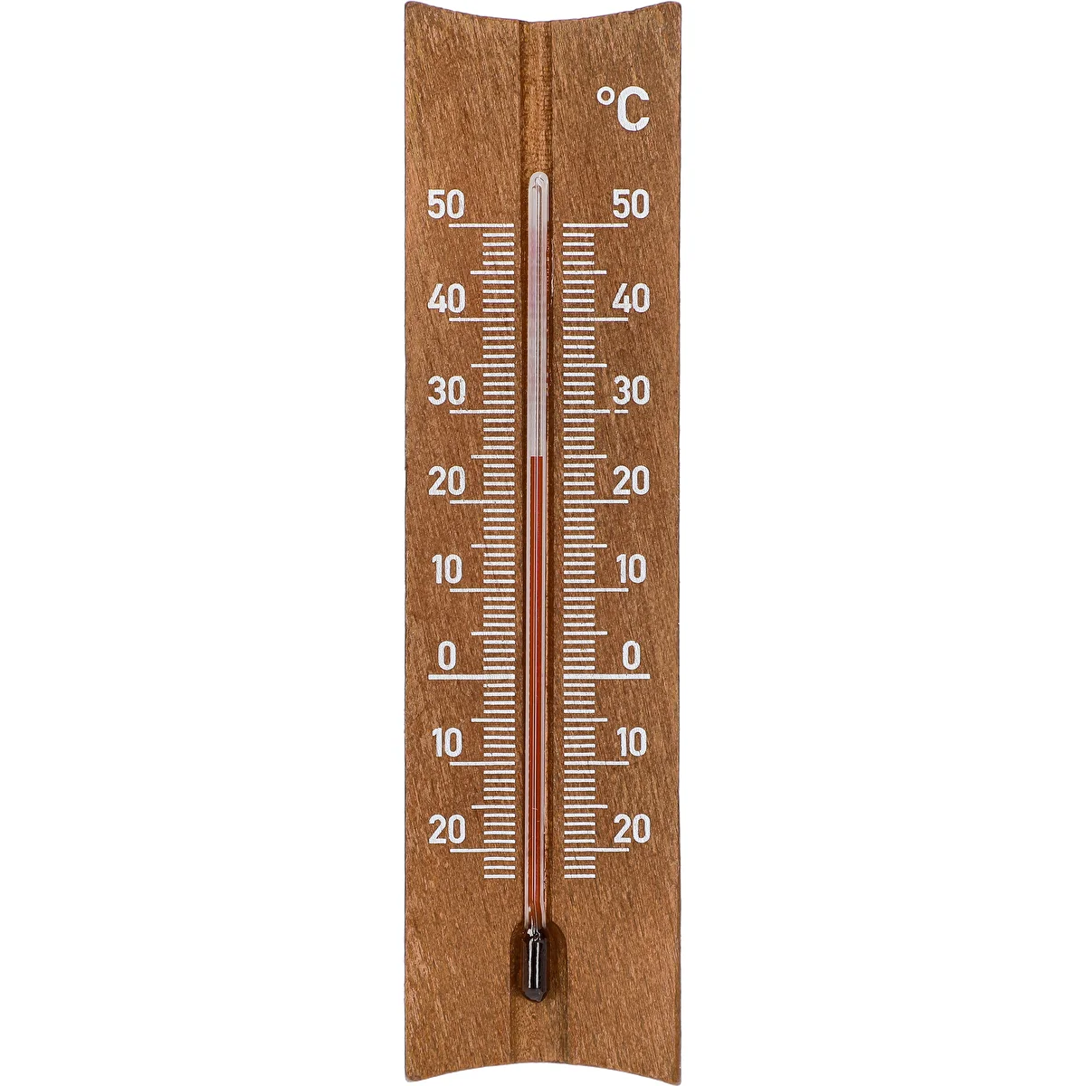 A room thermometer with a pattern (-20°C to +50°C) 15cm, bronze