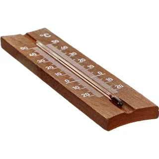 Wooden indoor thermometer (-20 to +50°C), 15 cm, assorted – photo 5