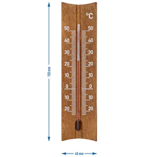 A room thermometer with a pattern (-20°C to +50°C) 15cm, bronze – photo 5