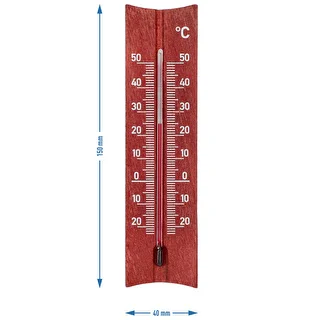 A room thermometer with a pattern (-20°C to +50°C) 15cm, mahogany – photo 5