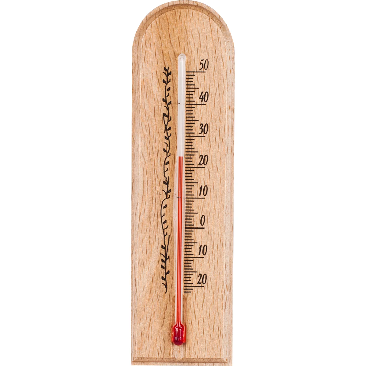 A room thermometer with a pattern (-20°C to +50°C) 15cm