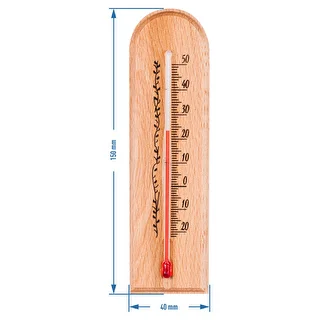 A room thermometer with a pattern (-20°C to +50°C) 15cm – photo 3