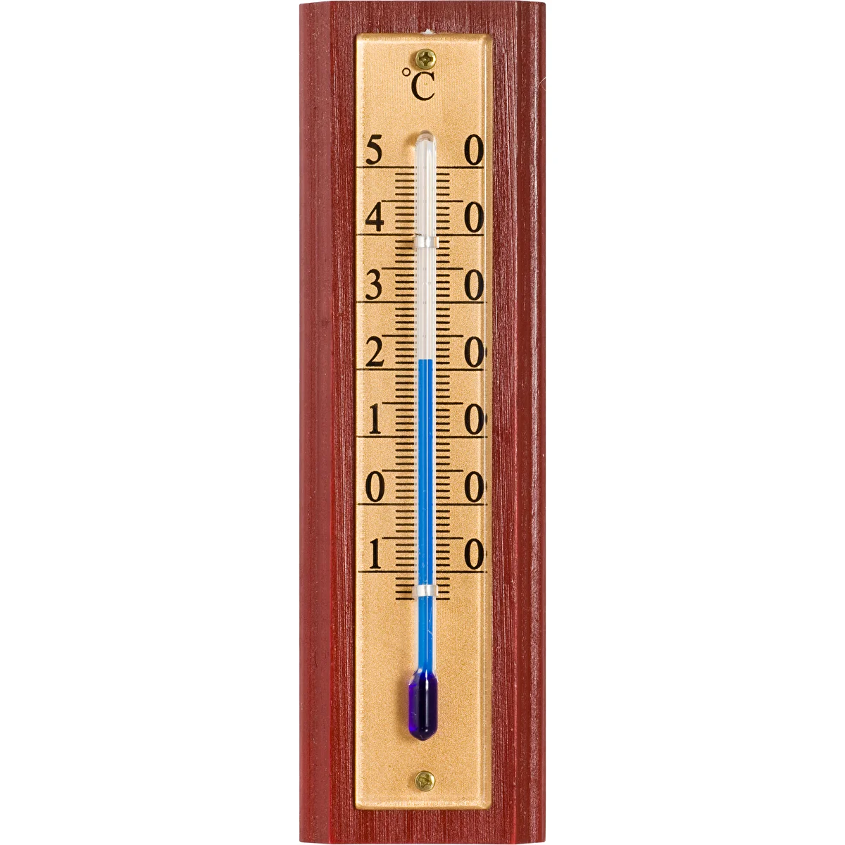 Indoor thermometer with a golden scale (-10°C to +50°C) 12cm