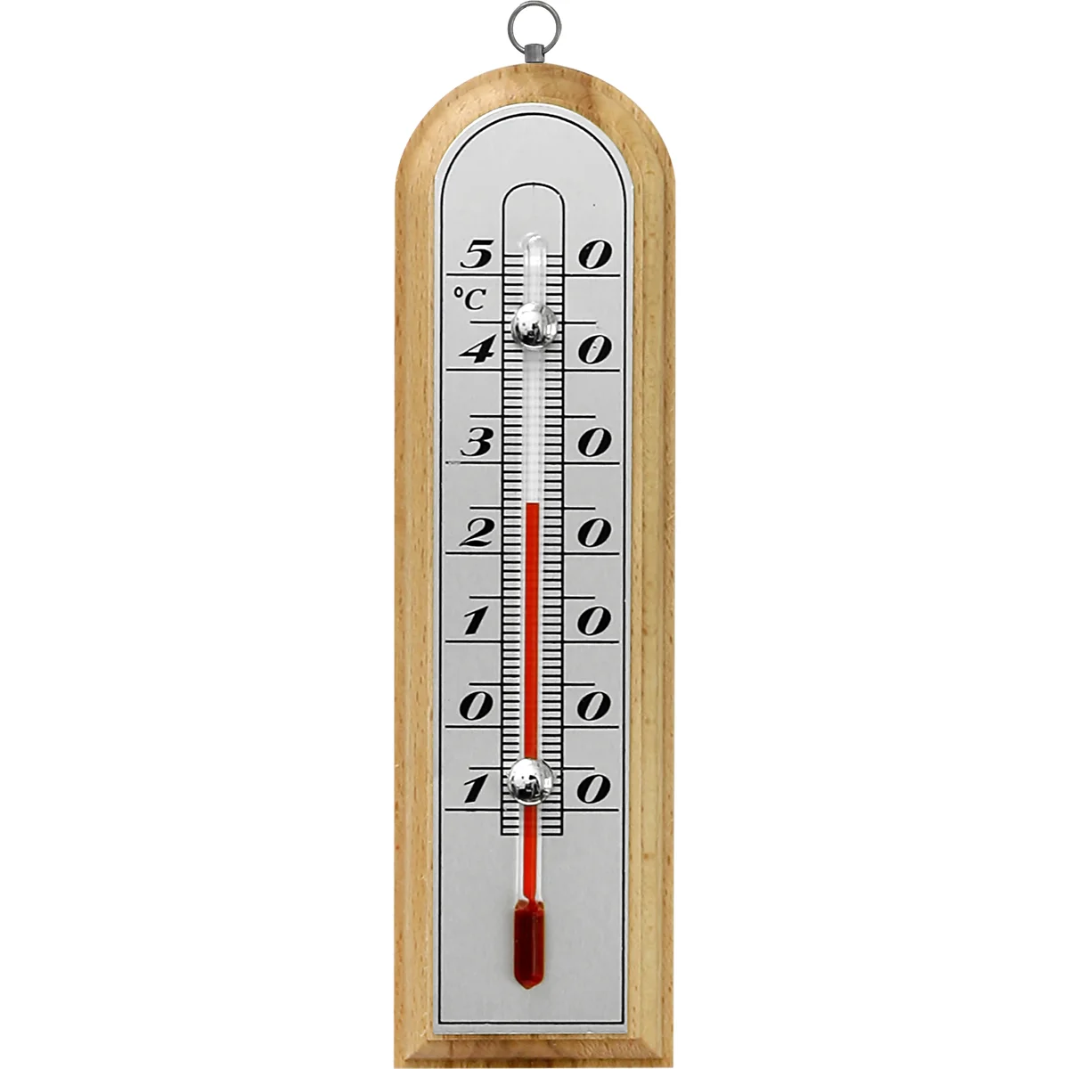 Indoor thermometer with a silver scale (-10°C to +50°C) 16cm mix