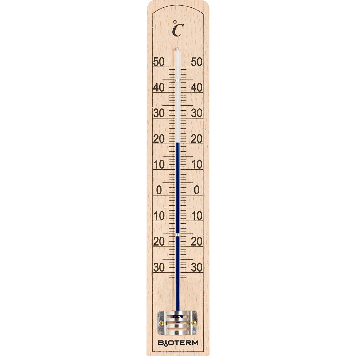 A room thermometer with reinforced capillary protection (-30°C to +50°C) 20cm