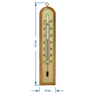 Indoor thermometer with a golden scale (-10°C to +50°C) 22cm, mix – photo 2