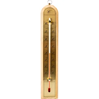 Indoor thermometer with a golden scale (-10°C to +60°C) 28cm mix