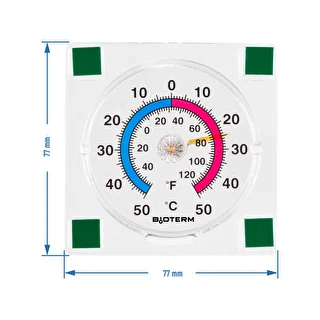 Universal, self-adhesive transparent thermometer (-50°C to +50°C) – photo 2