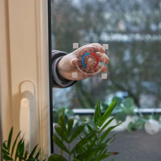 Universal, self-adhesive transparent thermometer (-50°C to +50°C) – photo 3