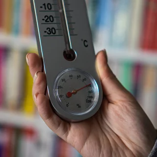 Universal silver thermometer with a hygrometer  (-30°C to +50°C) 25cm – photo 4
