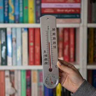 Universal silver thermometer with a hygrometer  (-30°C to +50°C) 25cm – photo 3