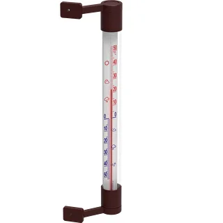 Window thermometer stick-on/screw-on , brown  (-50°C to +50°C) 22cm – photo 2