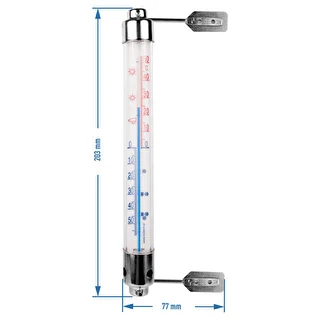 Mercury-free outdoor window thermometer with metal frame  (-50°C to +50°C) 20cm – photo 2