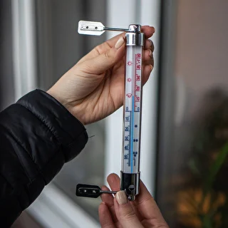 Mercury-free outdoor window thermometer with metal frame  (-50°C to +50°C) 20cm – photo 3