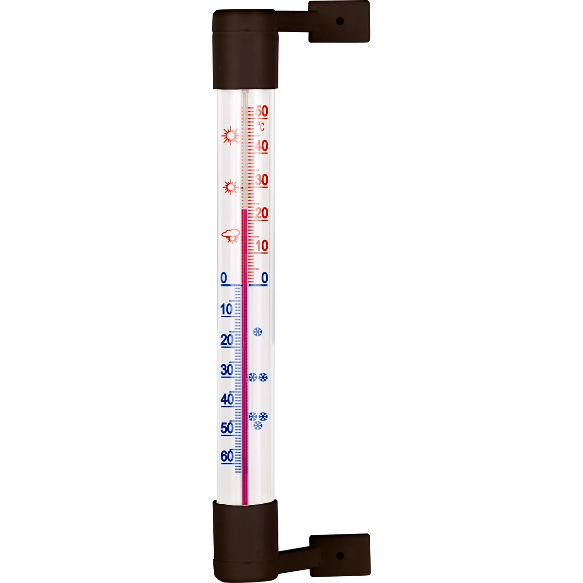 Outdoor window thermometer, brown (-50°C to +50°C) 18cm