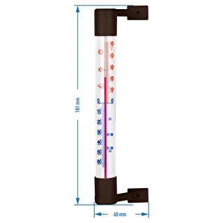 Outdoor window thermometer, brown (-50°C to +50°C) 18cm – photo 3