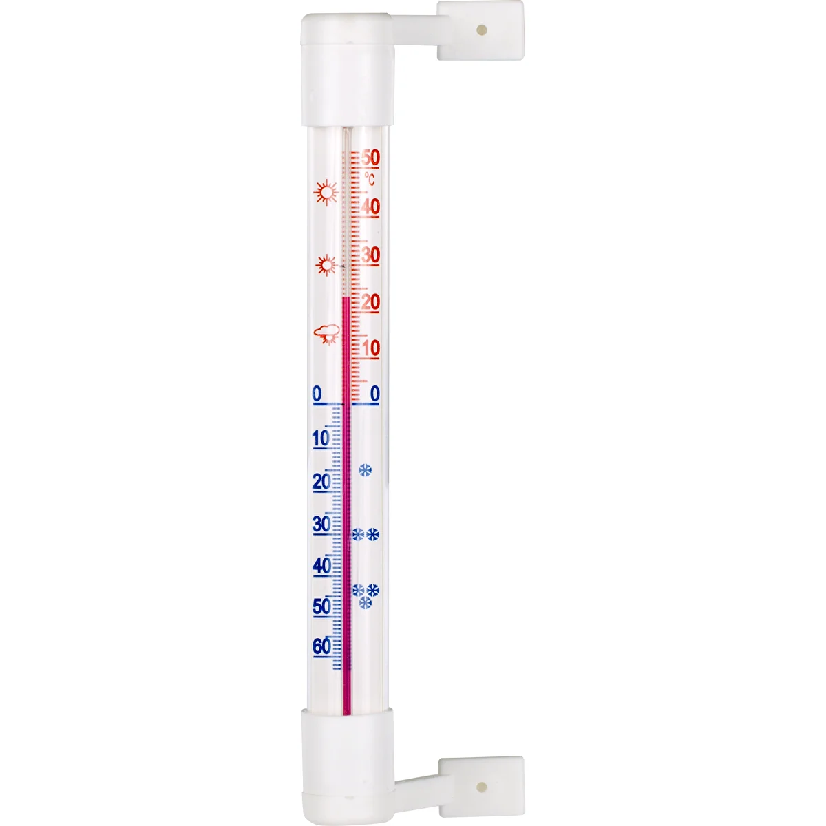 Outdoor window thermometer white  (-50°C to +50°C) 18cm