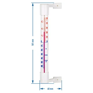 Outdoor window thermometer white  (-50°C to +50°C) 18cm – photo 3