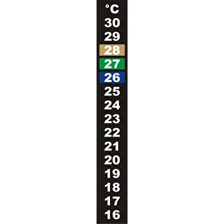 Liquid crystal thermometer (+16°C to +30°C) 13cm