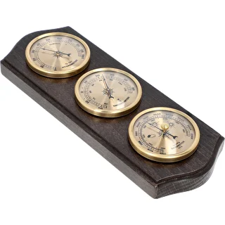 Retro weather station - walnut colour with gold dials – photo 2