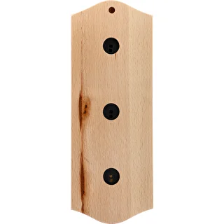 Retro weather station - natural wood with silver dials – photo 4