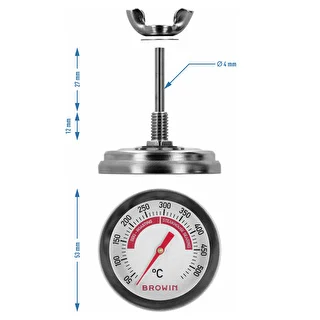 Grill and BBQ Thermometer, 50 to +500°C, Bimetal, 5.3 cm – photo 7