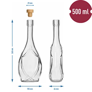 Decorative ICONA Bottle 500 ml, with T-top cork, 1 pc. – photo 5